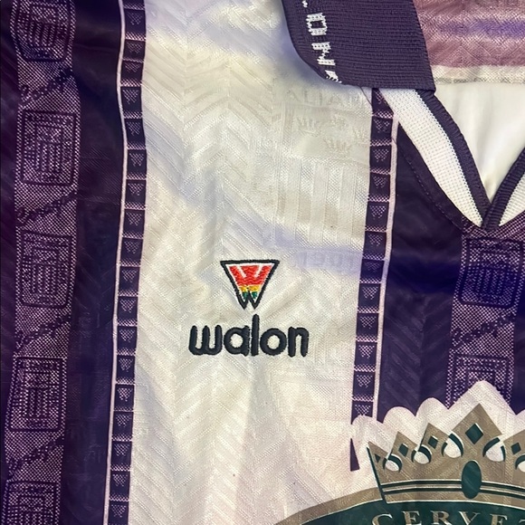 Purple and White Long Sleeve Soccer Jersey Size:L - Picture 4 of 9